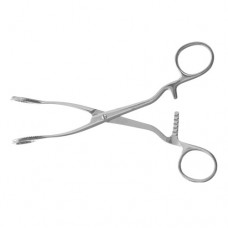 Collin Tongue Holding Forceps Stainless Steel, 17 cm - 6 3/4" Jaw Size 24 x 27 mm
